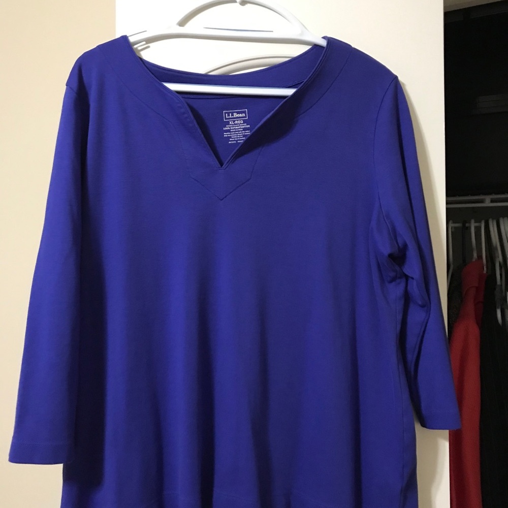LLBean XL ladies purple top